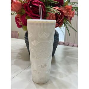Starbucks Siren Shell Pearl White Tumbler 24 oz